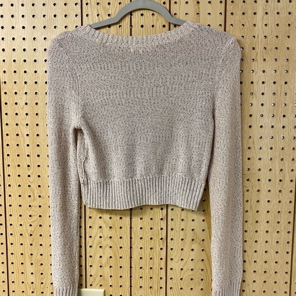 - Tularosa Cropped Tan Sweater - Picture 4 of 4